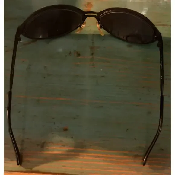 CHANEL Authentic Vintage ALL-OVER CC LOGO Micro Sunglasses Black Metal - Picture 8 of 16